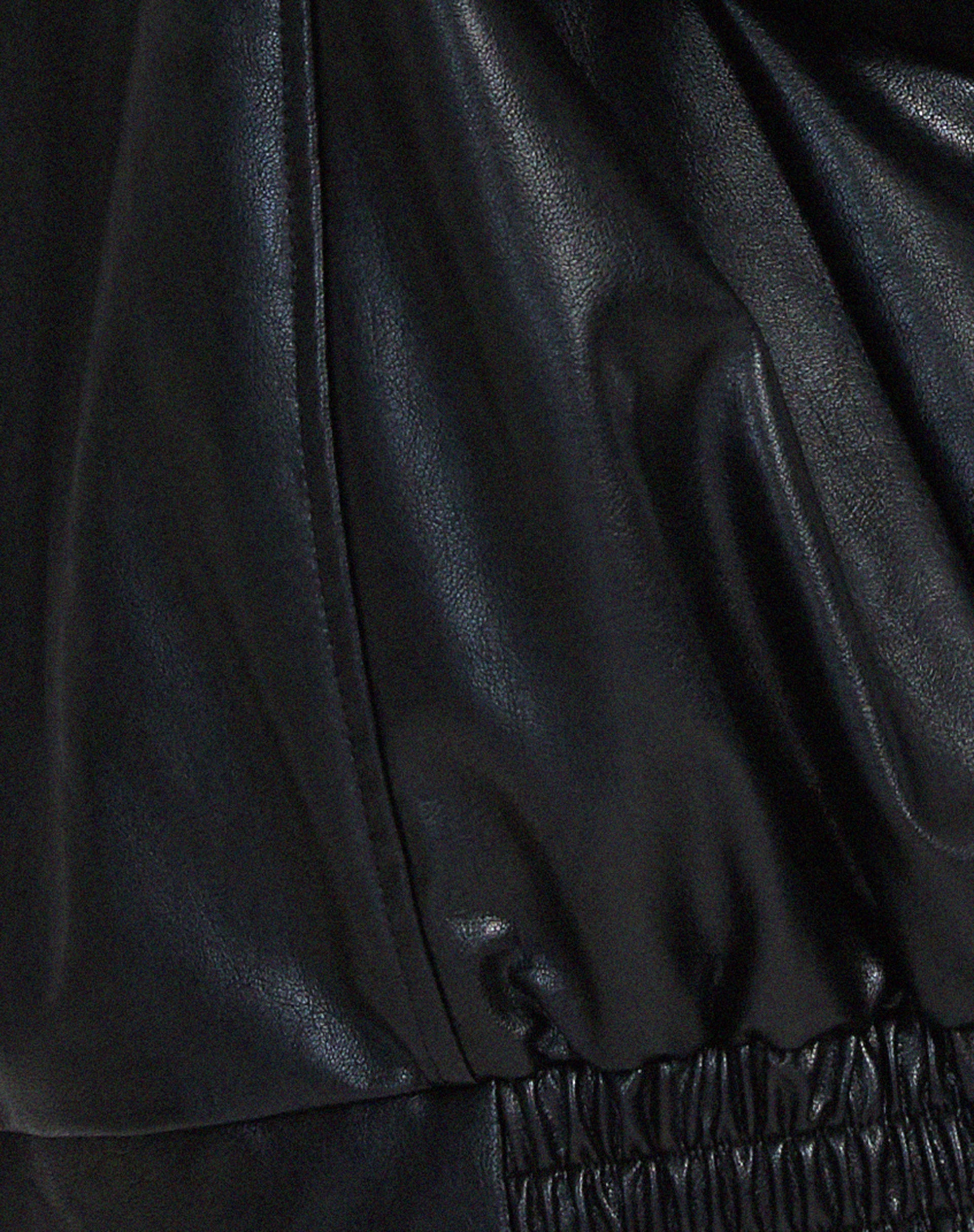 Oversized Faux Leather Jacket with Loose Cut